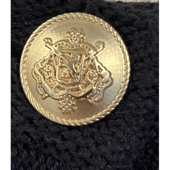 J.Crew Emilie Patch Pocket Lady Jacket Cardigan Black Gold Button BQ197 Sz M - Picture 6 of 9